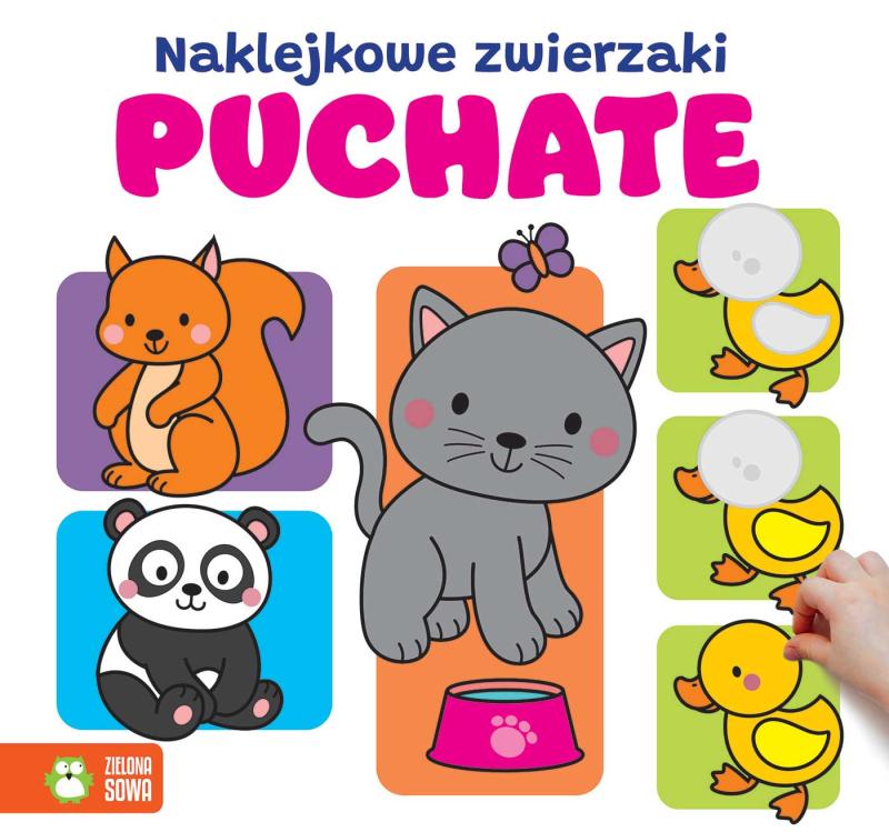 KSIĄŻECZKA NAKLEJKOWE ZWIERZAKI PUCHATE