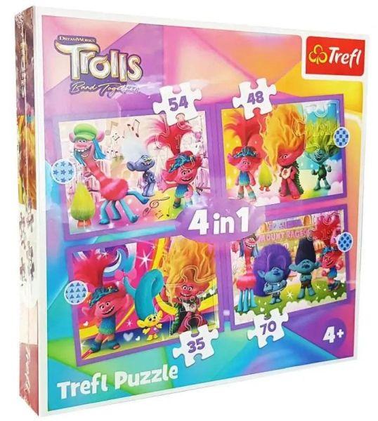 PUZZLE 4W1 TREFL TREFLIKI NA WAKACJACH