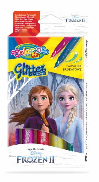 FLAMASTRY BROKATOWE 6 KOL. /FROZEN / /12/ COLORINO DISNEY