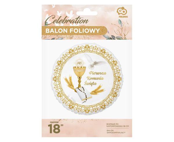 BALON FOLIOWY PIERWSZA KOMUNIA ŚW. 18'