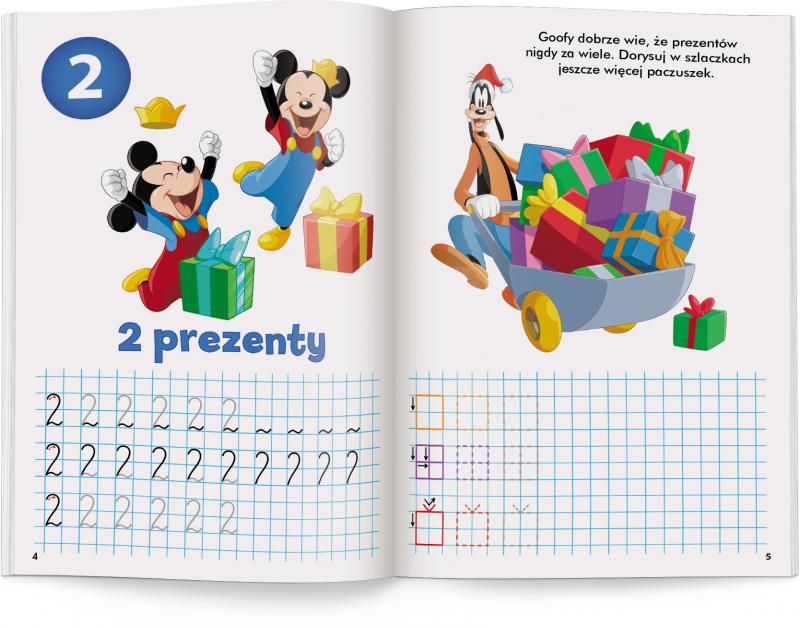 KSIĄŻECZKA DISNEY UCZY MIKI. ĆWICZENIA Z NAKLEJKAMI CYFRY BANER
