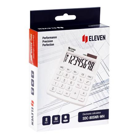 KALKULATOR ELEVEN BIUROWY SDC-805NR-WH BIAŁY