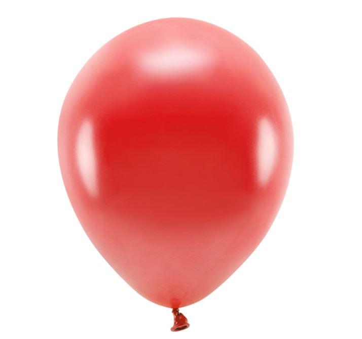 BALONY ECO 26CM METALIZOWANE CZERWONE