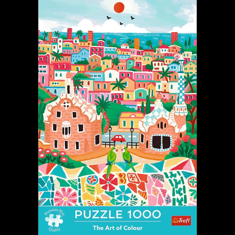 PUZZLE 1000 TREFL BARCELONA HISZPANIA THE ART OF COLOURS