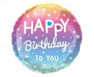 BALON FOLIOWY 18 HAPPY BIRTHDAY GRADIENT OMBRE