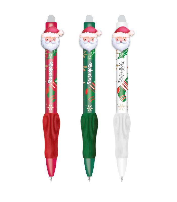 DŁUGOPIS PATIO WYMAZYWALNY XMAS A/36 AUTOMATYCZNY GRIP COLORINO #ŚWIĘTA