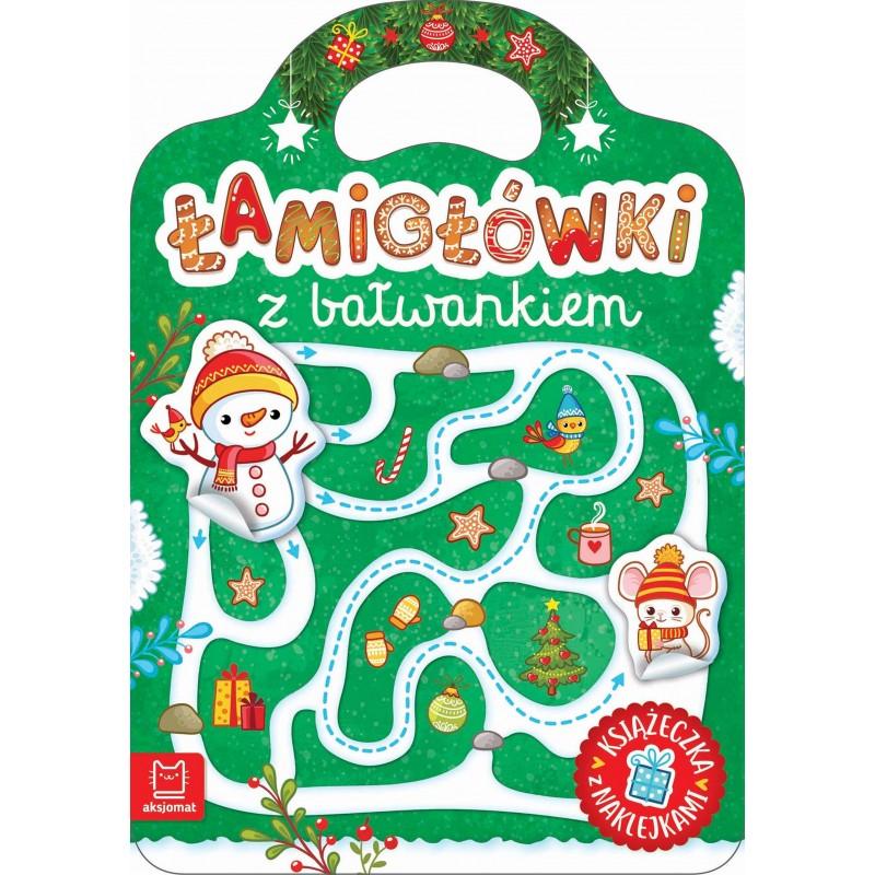 KSIĄŻECZKA ŁAMIGŁÓWKI Z BAŁWANKIEM. KSIĄŻECZKA Z NAKLEJKAMI #ŚWIĘTA