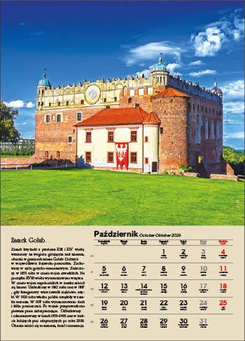 KALENDARZ WIELOPLANSZOWY POLSKA ZAMKI I PAŁACE JOTAN STANDARD