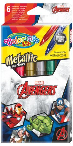 FLAMASTRY METALICZNE 6 KOL. COLORINO / AVENGERS / /12/