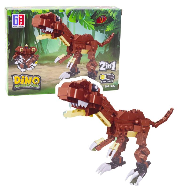 KLOCKI KONSTRUKCYJNE ZESTAW DINOZUR ROBOT 2W1 145-161 ELEMENTÓW MIX