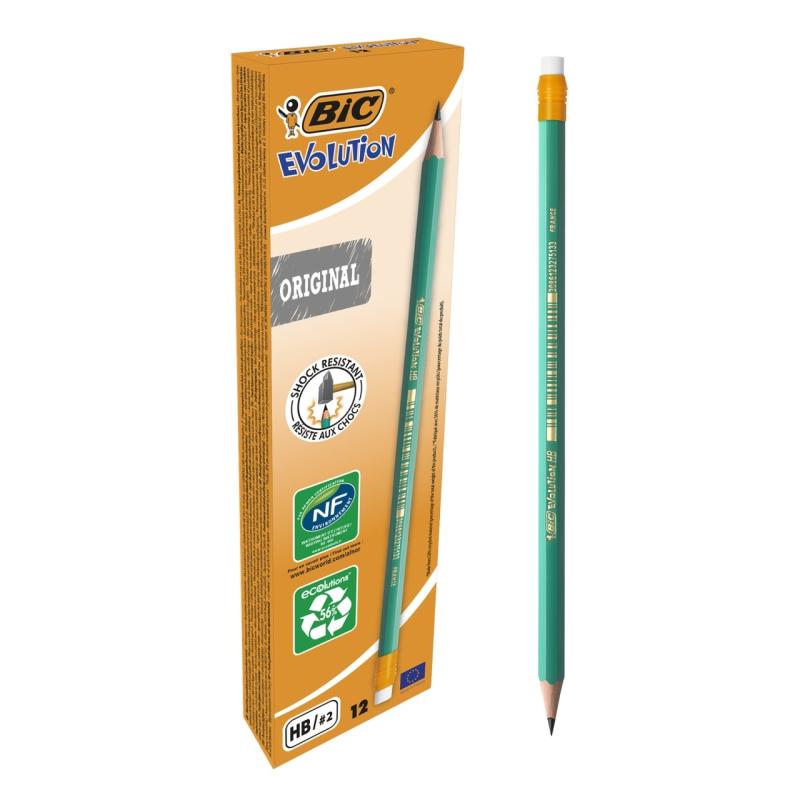 OŁÓWEK BIC EVOLUTION Z GUMKĄ HB