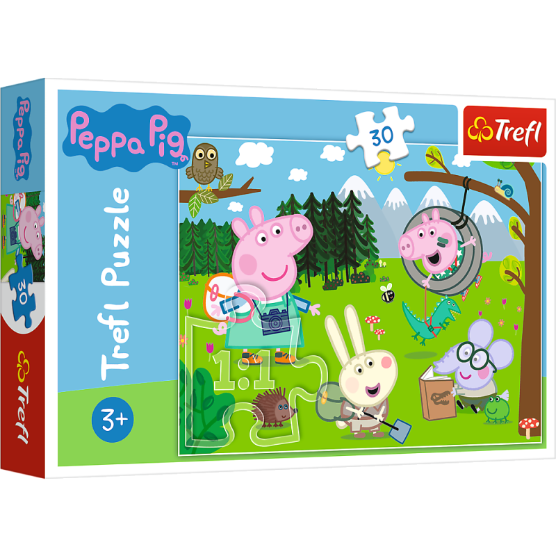PUZZLE 30 TREFL LEŚNA WYPRAWA ŚWINKA PEPPA