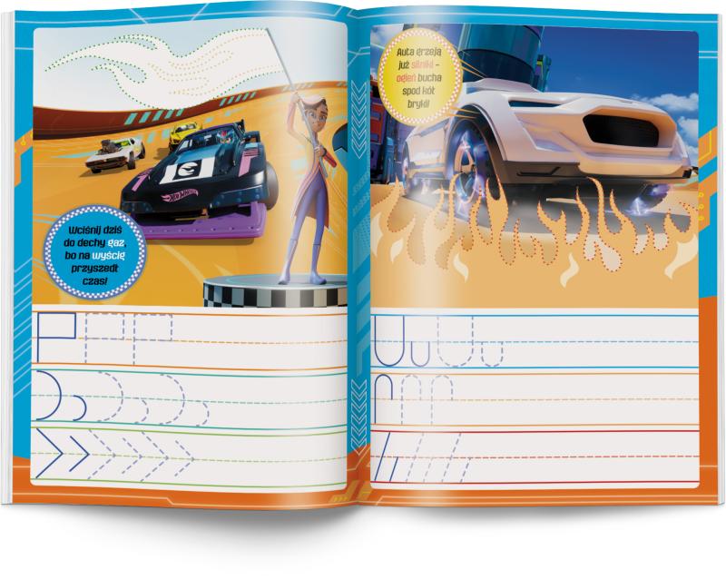 KSIĄŻECZKA HOT WHEELS. LETS RACE. RYSUJEMY SZLACZKI