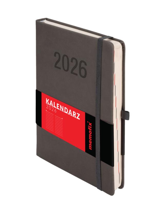 KALENDARZ A5 MEMOFIX DNS GRAFITOWY