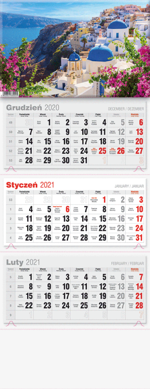 KALENDARZ TRÓJDZIELNY LUX 2027