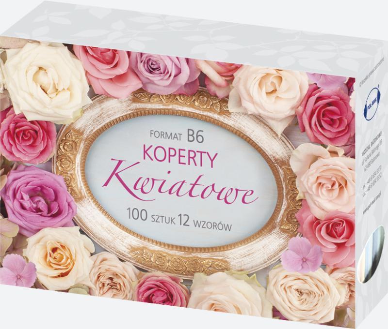 KOPERTA KOLOR B6 A100 POLMAK KWIATY