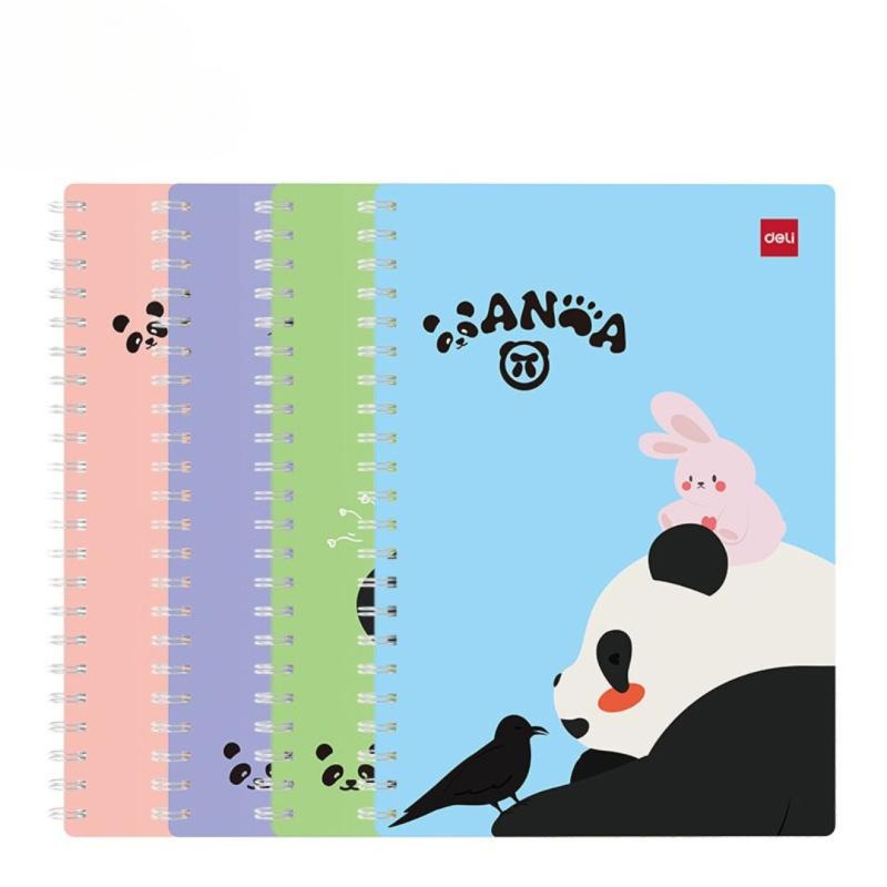 KOŁOZESZYT SERIA PANDA A5 LINIA 4SZT MIX KOLORÓW 60K 70G DELI