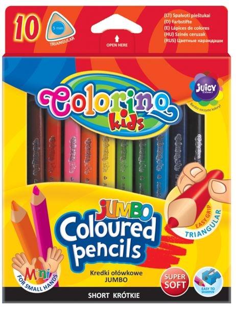 KREDKI OŁÓWKOWE 10 COLORINO MINI JUMBO