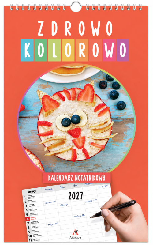 KALENDARZ TERMINARZ RODZINNY ZDROWO KOLOROWO 2027