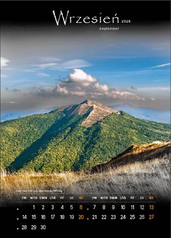 KALENDARZ WIELOPLANSZOWY TAJEMINICZE BIESZCZADY JOTAN STANDARD