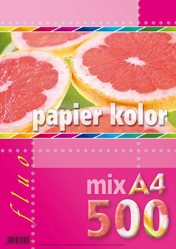 PAPIER KS.A4/500 FLUO MIX KRESKA