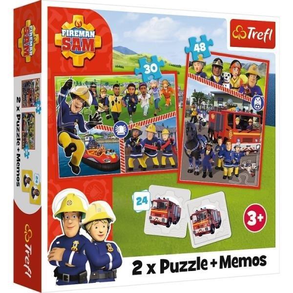 PUZZLE 2W1+MEMOS DRUŻYNA STRAŻAKA SAMA