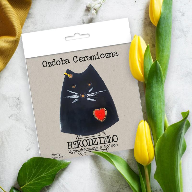 OZDOBA CERAMICZNA KOT