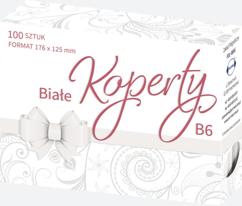 KOPERTA BIAŁA B6 A100 POLMAK
