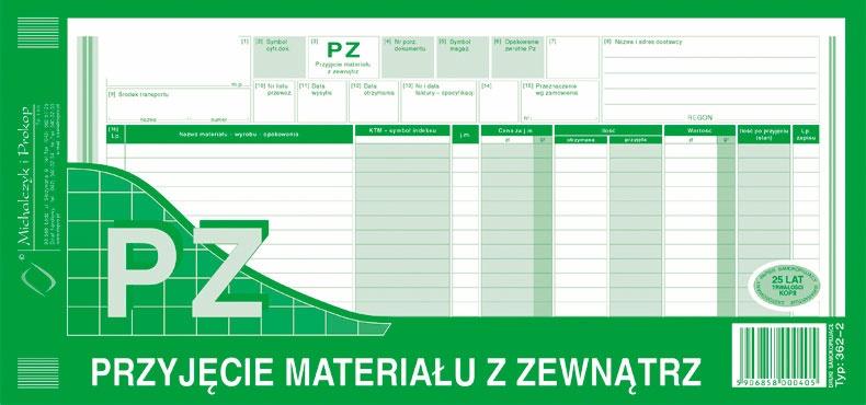 DRUK M PRZYJĘCIE MATERIAŁU 1/3 A3