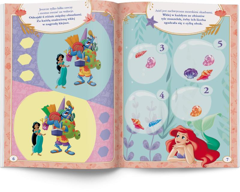 KSIĄŻECZKA DISNEY KSIĘŻNICZKA. 100 BROKATOWYCH NAKLEJEK