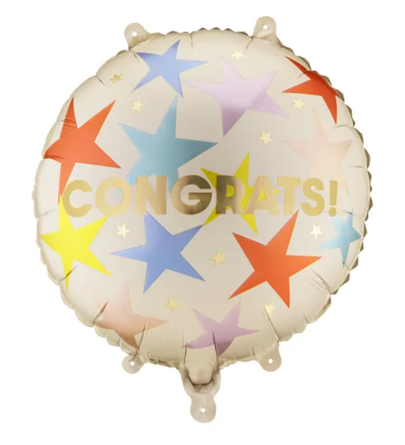 BALON FOLIOWY PASTYLKA CONGRATS 35X35CM MIX