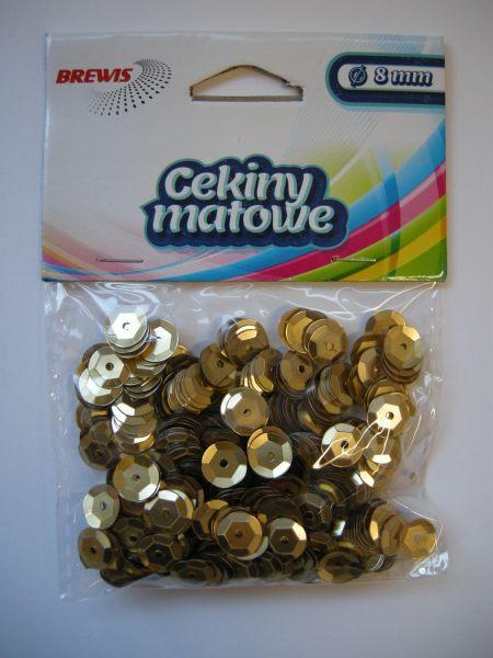 CEKINY MATOWE 8MM M100 PIASKOWY