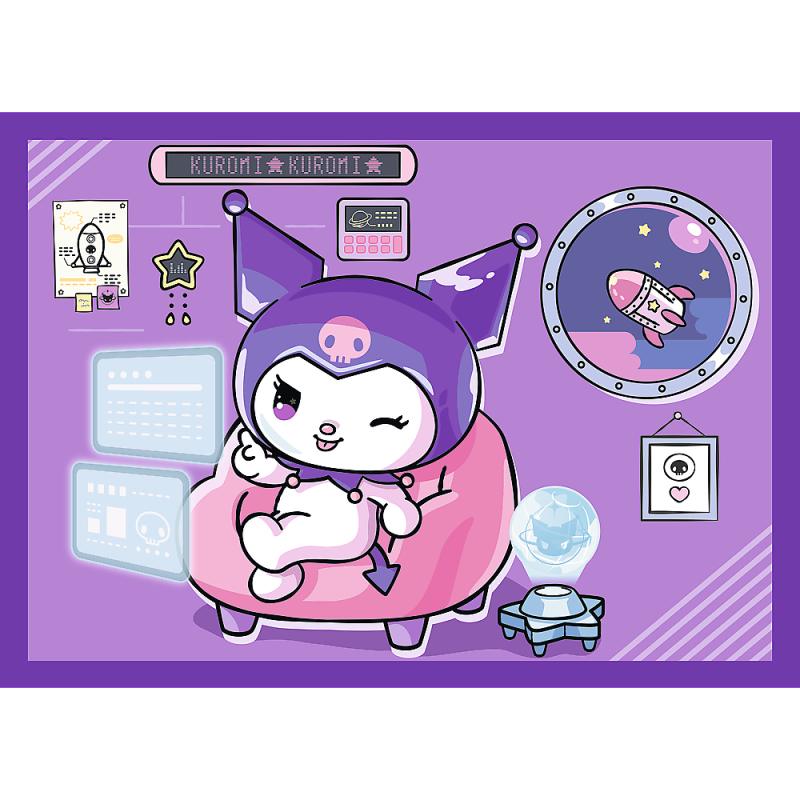 PUZZLE 4W1 TREFL DZIEŃ KUROMI HELLO KITTY