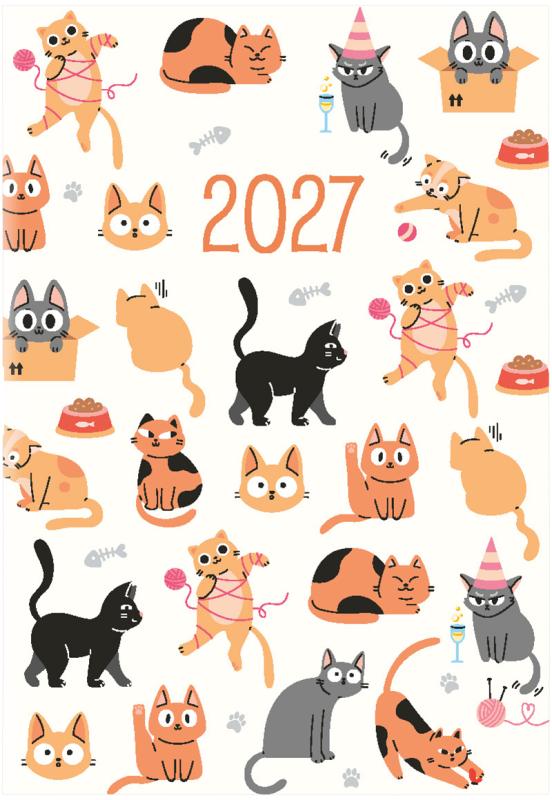 KALENDARZ KIESZONKOWY A7 PCV BEZBARWNE 2027