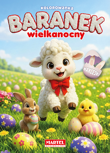 KSIĄŻECZKA BARANEK WIELKANOCNY Z NAKLEJKAMI