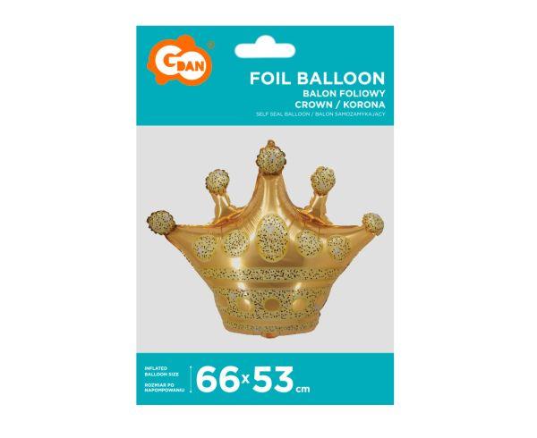 BALON FOLIOWY KORONA 66X53CM ZŁOTA