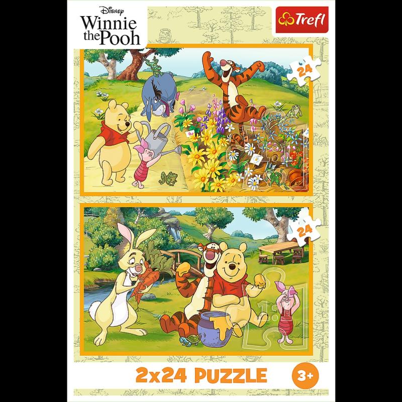 PUZZLE 2X24 TREFL DZIEŃ W OGRODZIE KUBUŚ PUCHATEK