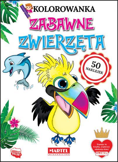 KSIĄŻECZKA KOLOROWANKA ZABAWNE ZWIERZĘTA Z NAKLEJKAMI