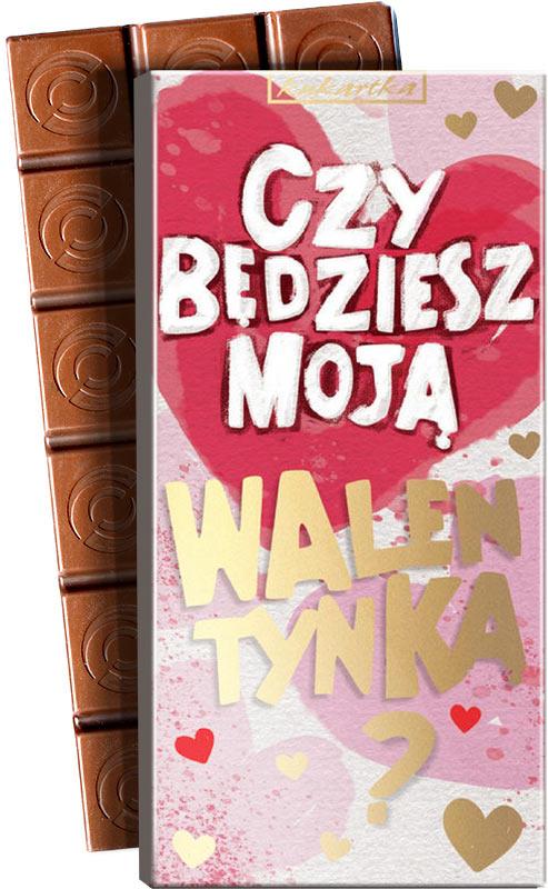 CZEKOLADY 100G KUKARTKA WALENTYNKI