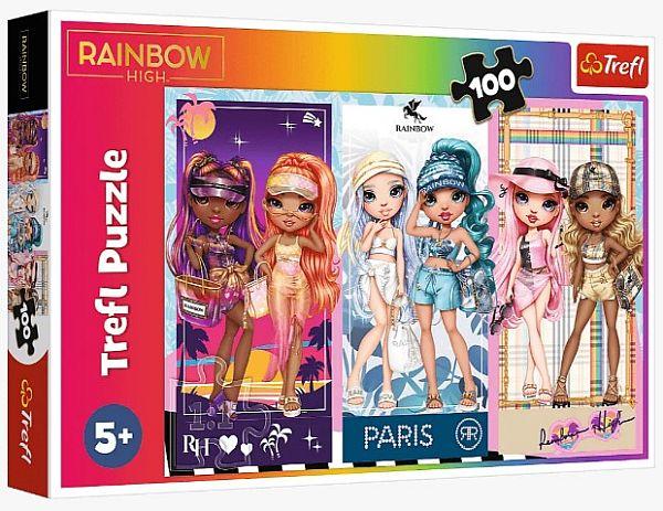 PUZZLE 100 TREFL TĘCZOWE LALECZKI/RAINBOW HIGH