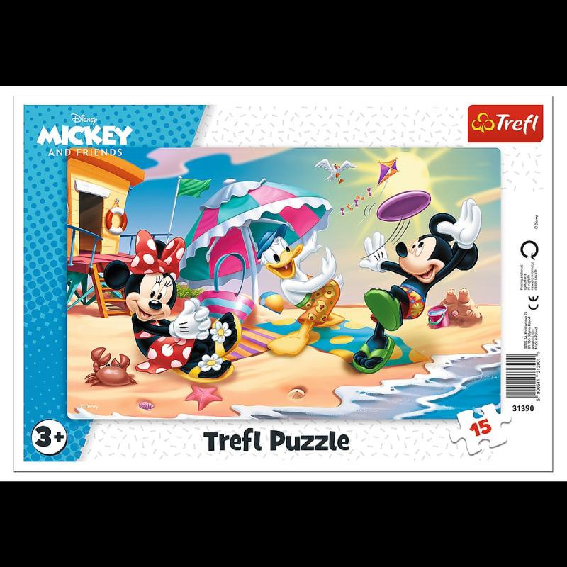 PUZZLE 15 TREFL RAMKOWE UKŁADANKI KSZTAŁTOWE ZABAWY NA PLAŻY