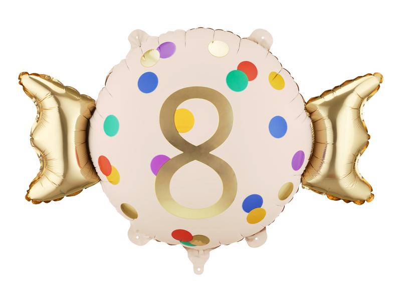 BALON FOLIOWY CUKIEREK 8 61X37CM MIX