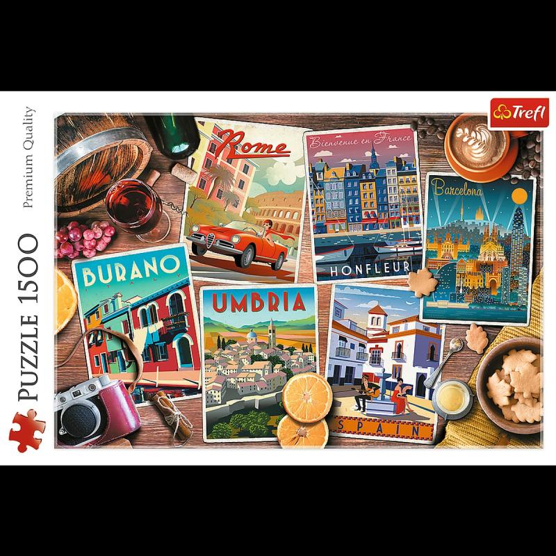 PUZZLE 1500 TREFL PODRÓŻE PO EUROPIE