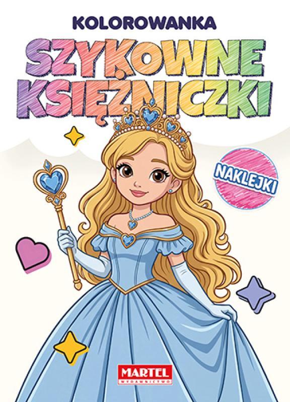 KSIĄŻECZKA TĘCZOWA KOLOROWANKA SZYKOWNE KSIĘŻNICZKI Z NAKLEJKAMI