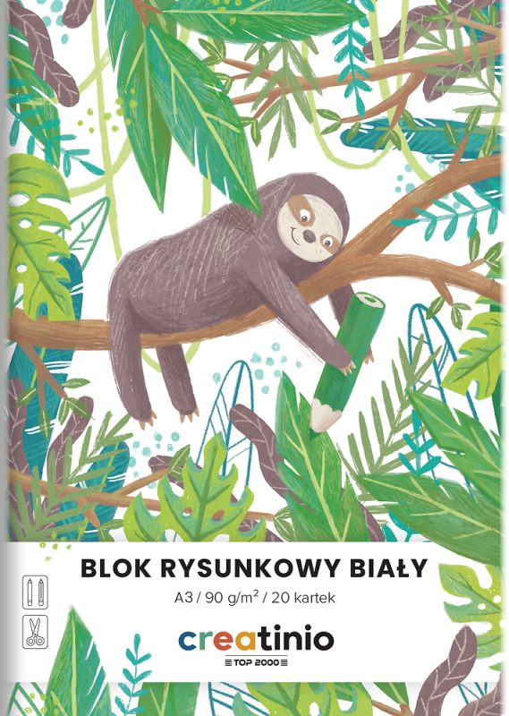 BLOK RYSUNKOWY A3/20 BIAŁY TOP CREATINIO