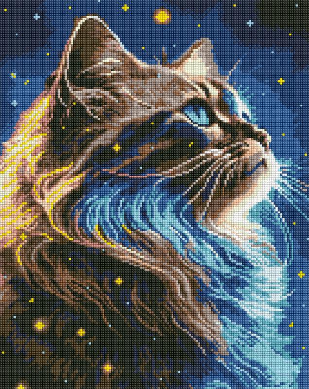 ZESTAW DO MOZAIKI DIAMENTOWEJ MAGIA PRZESTZRENI Z KRYSZTAŁKAMI AB 40X50CM