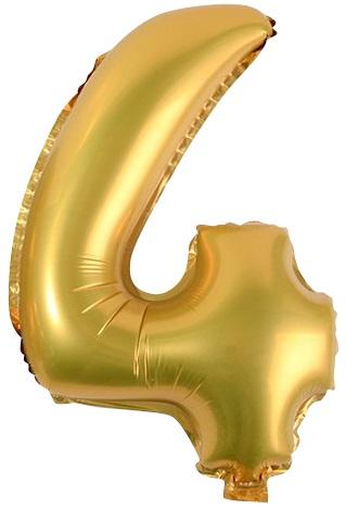 BALONY FOLIOWE CYFERKI ZŁOTE 86CM