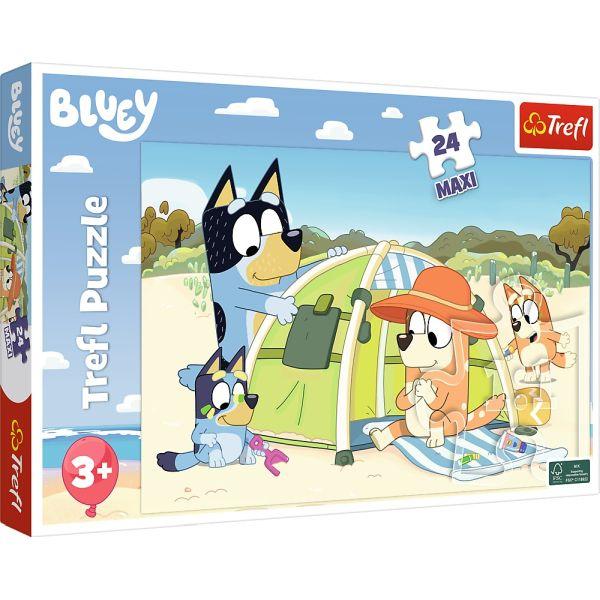 PUZZLE 24 TREFL MAXI WSPANIAŁY DZIEŃ BLUEY / BBC BLUEY