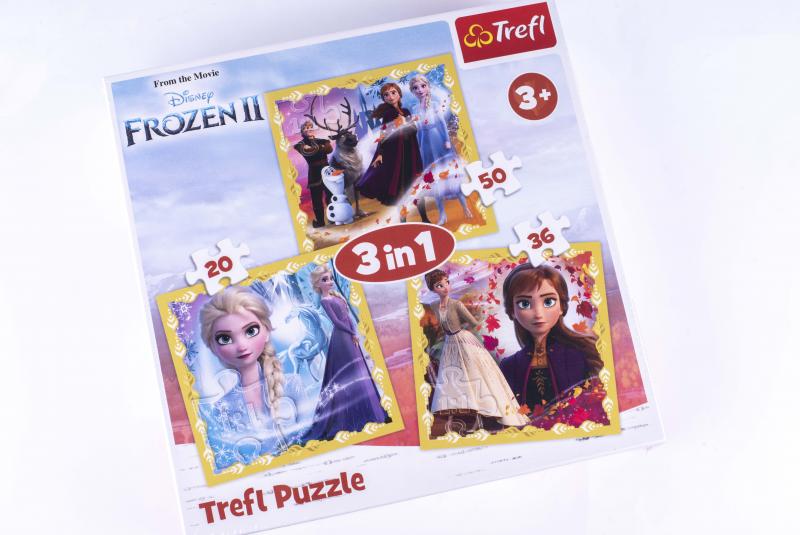 PUZZLE 3W1 TREFL FROZEN II