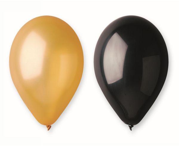 BALONY BEAUTY&CHARM 3 ZŁOTE,2 CZARNE 12